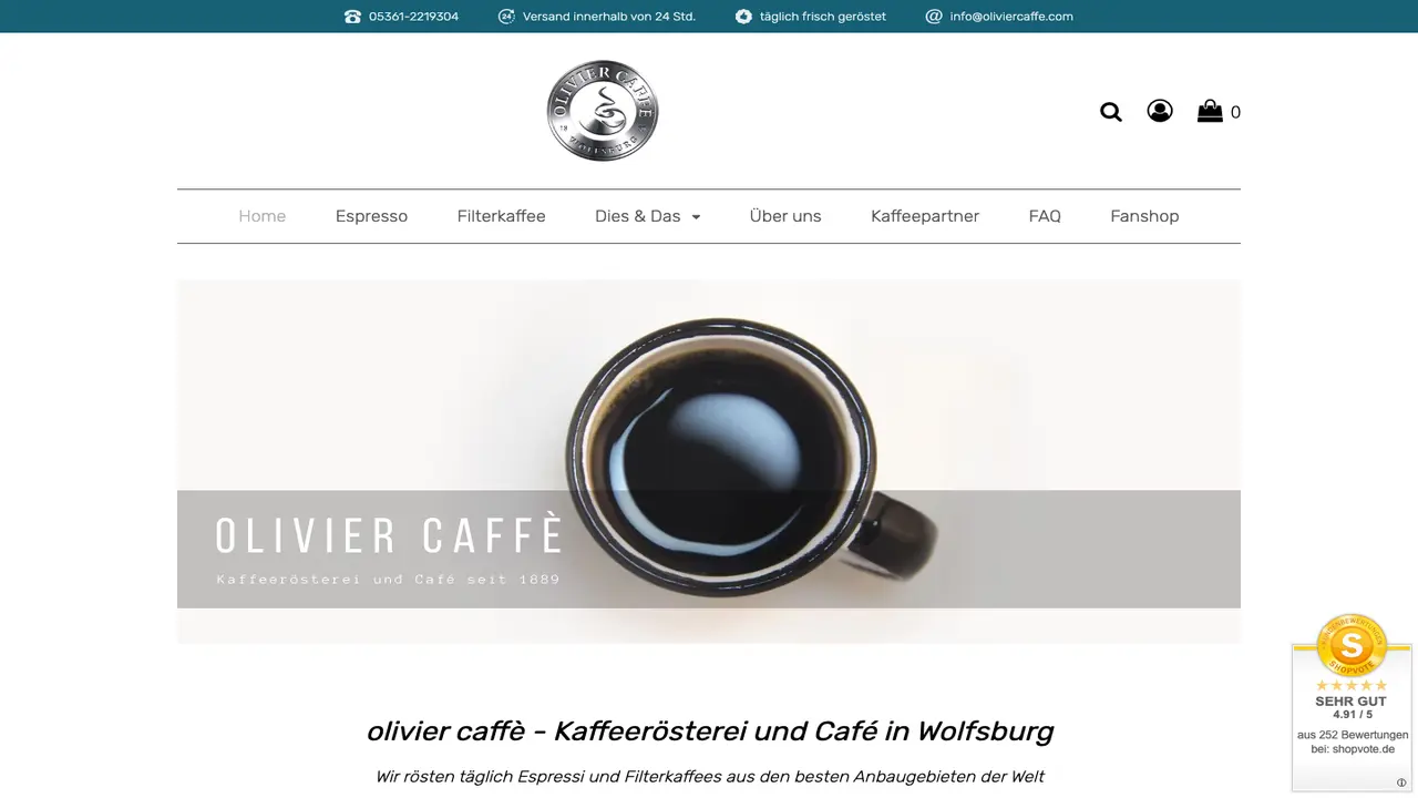 Website der olivier caffè