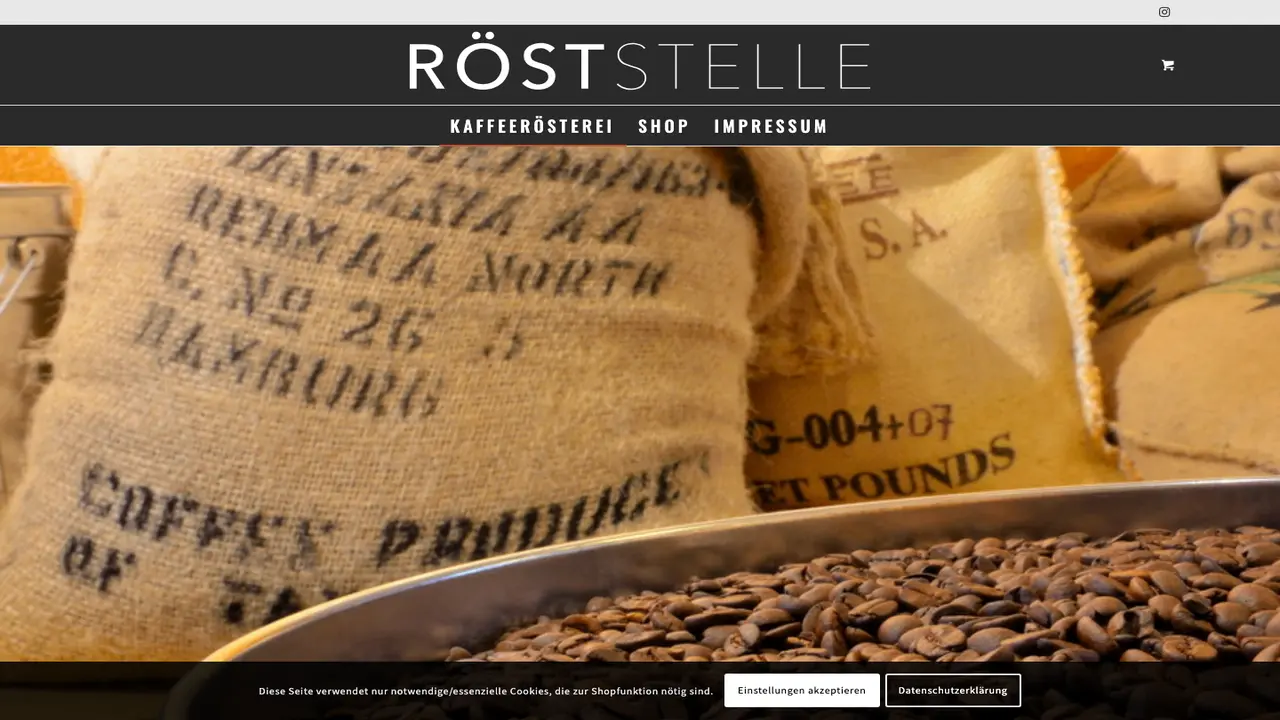 Website der Paduno GmbH | Kaffeerösterei | Röststelle