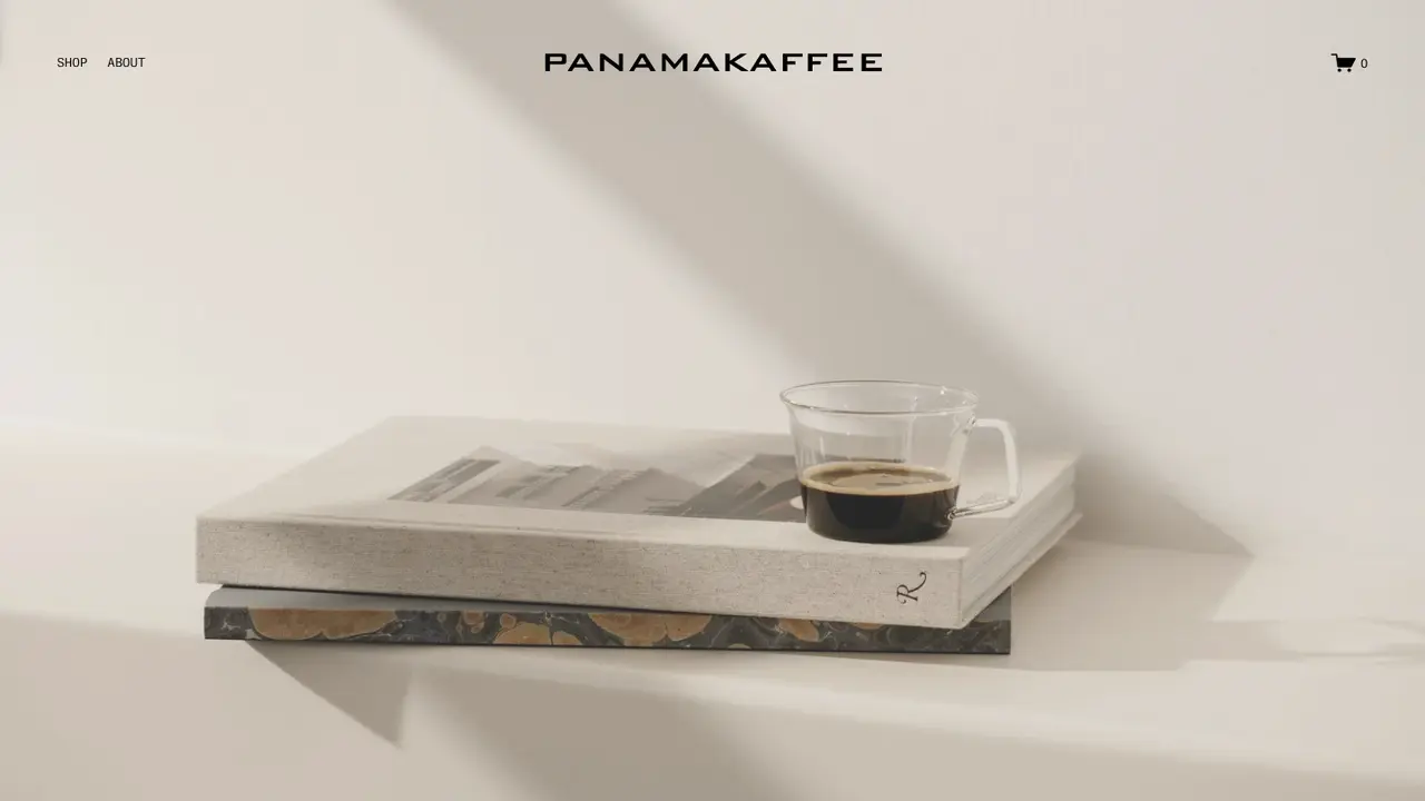 Website der Panama Kaffee