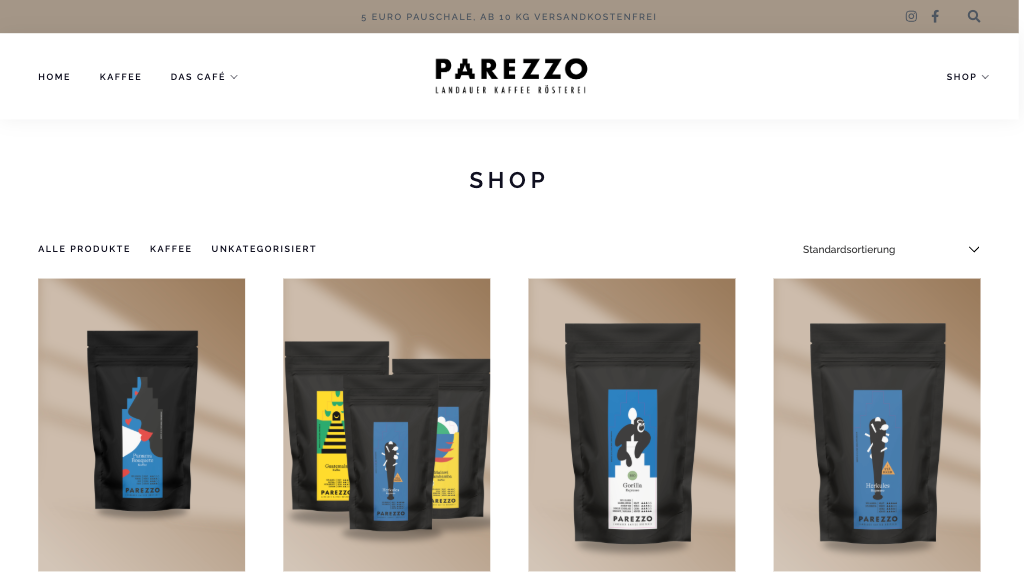 Website der Parezzo am Rathausplatz