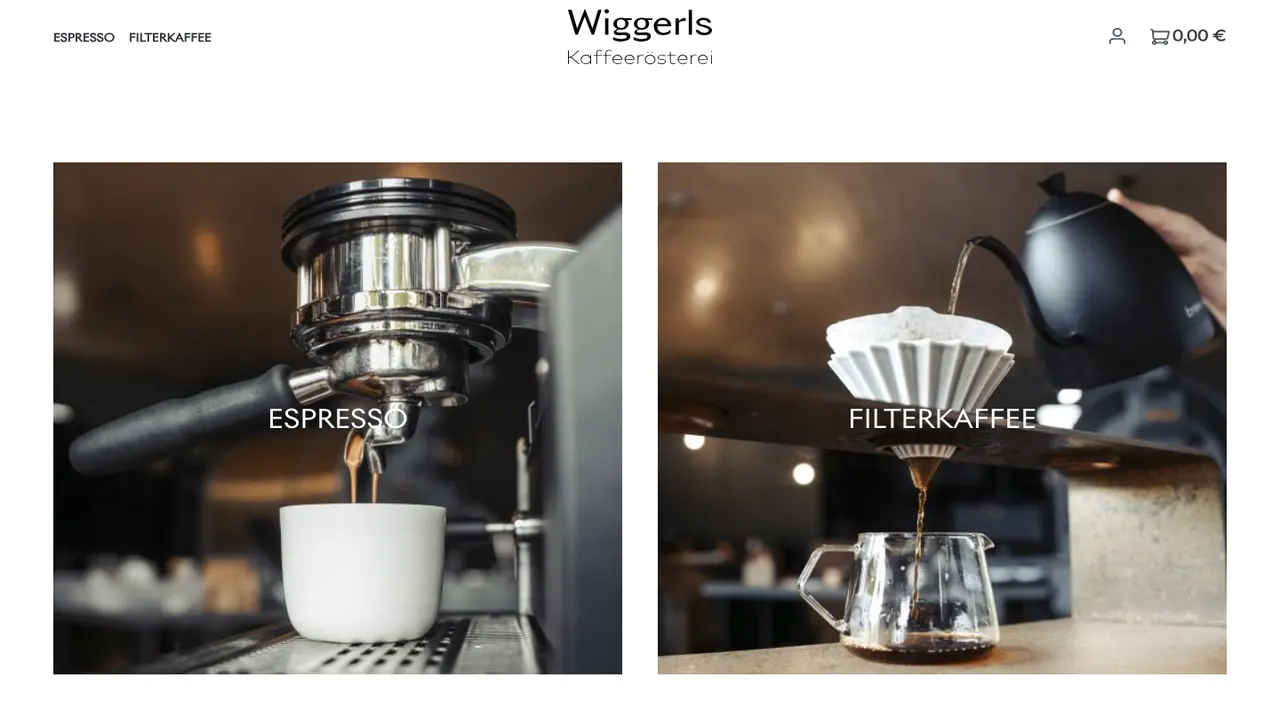 Website der Prinz und Perle - Kaffeerösterei