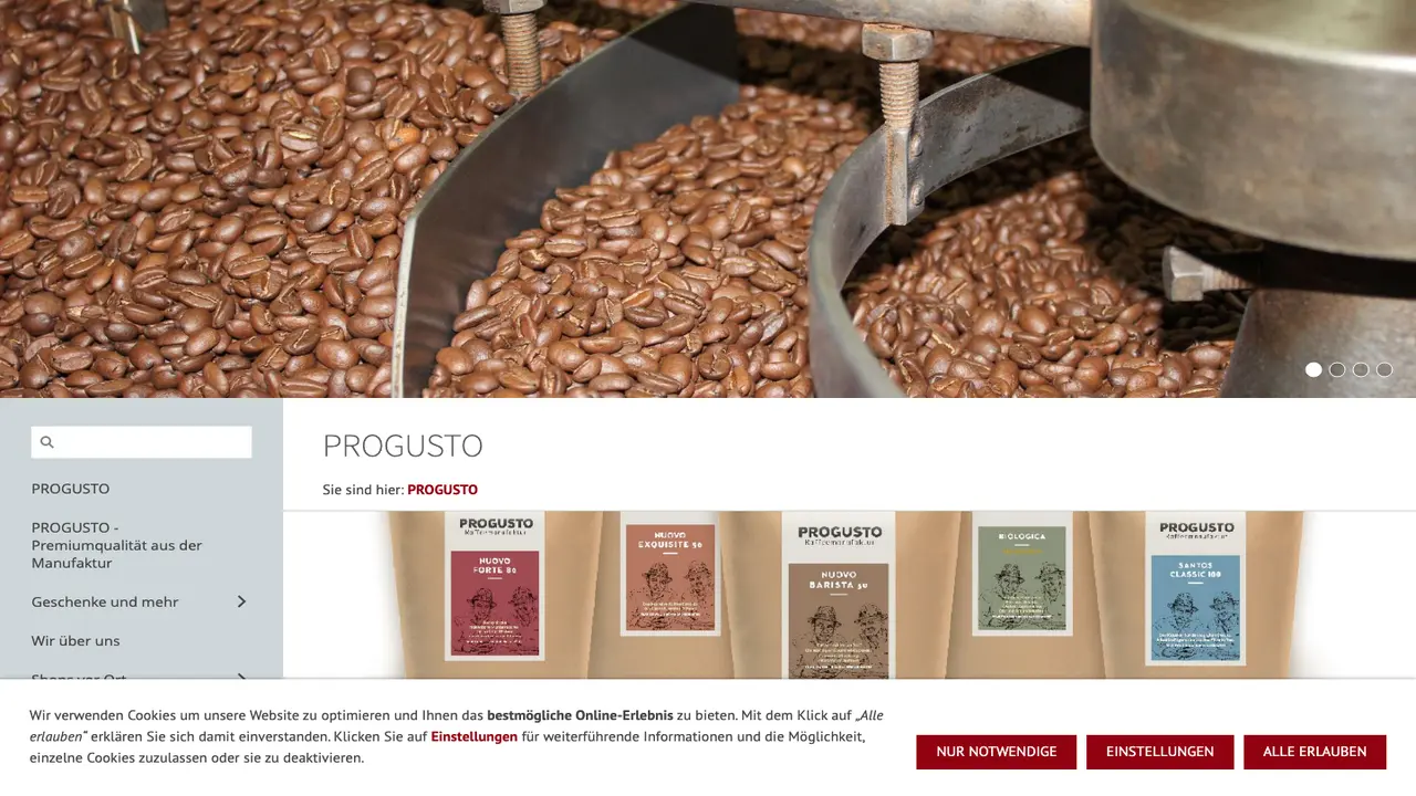 Website der PROGUSTO GünterRessel &Bektas Koyun GbR
