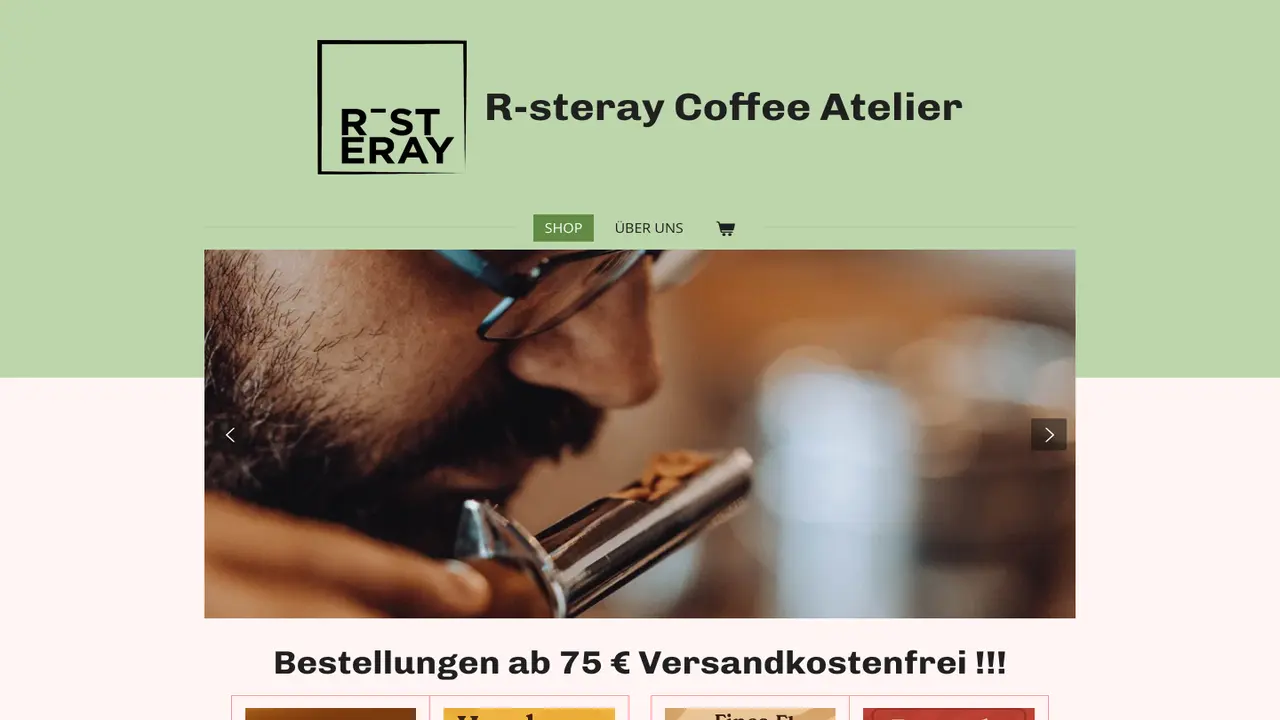 Website der R-steray Coffee Atelier