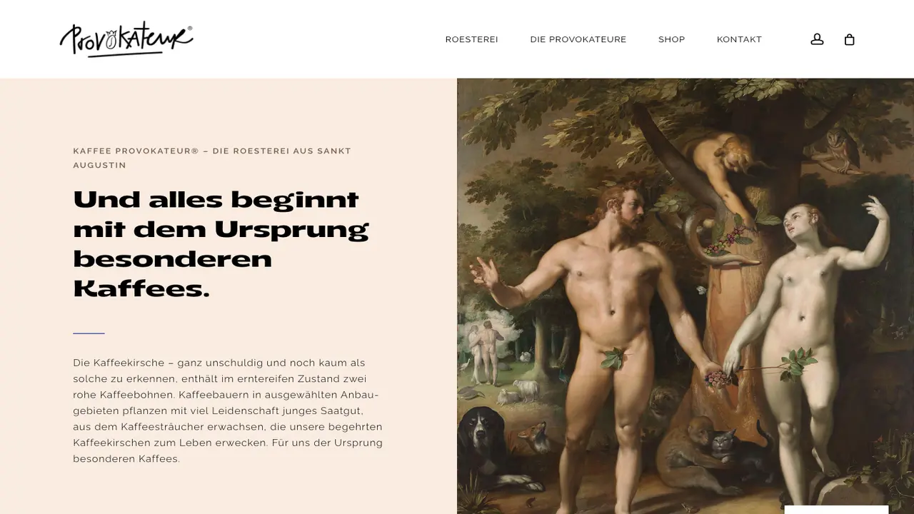 Website der ROESTEREI | Kaffee Provokateur