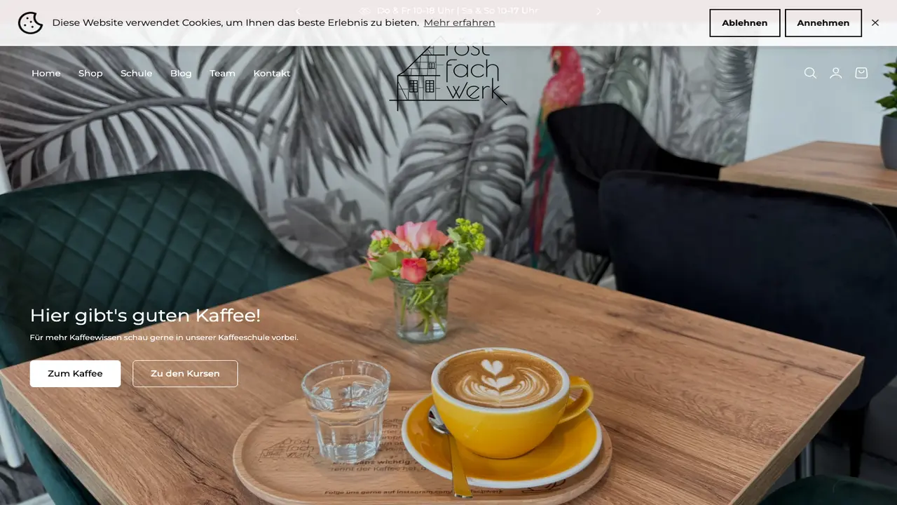 Website der Röstfachwerk