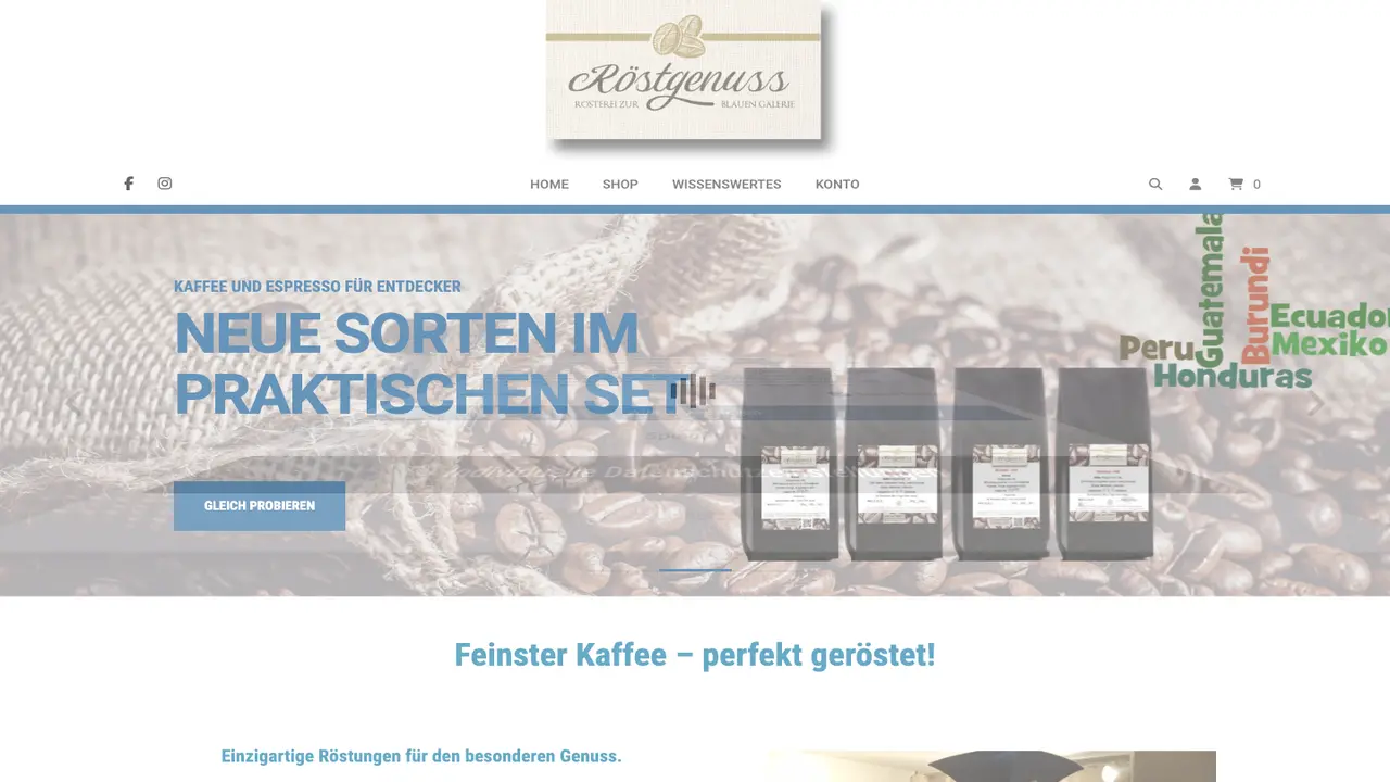 Website der Röstgenuss