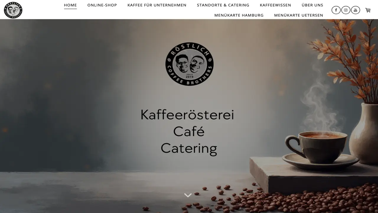 Website der Röstlich Coffee Brothers