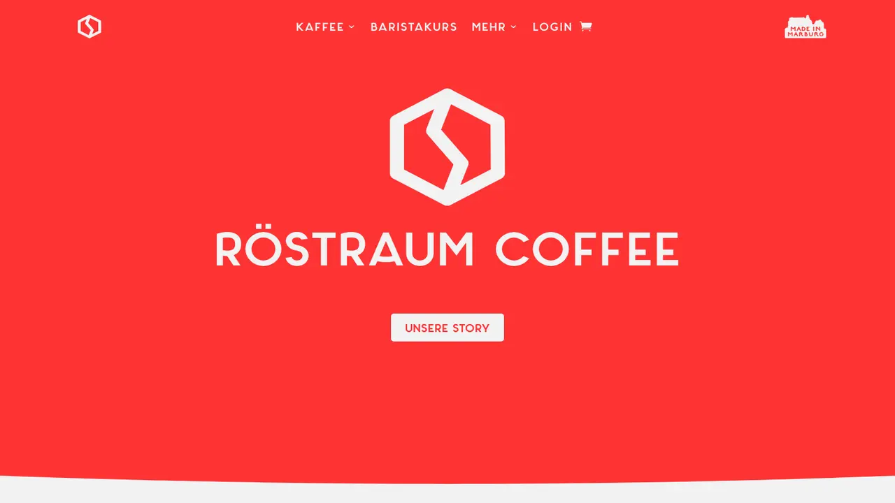 Website der RÖSTRAUM Coffee Roasters