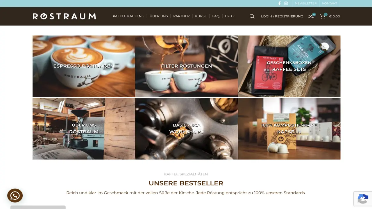 Website der Röstraum