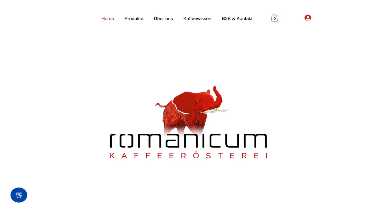 Website der Rosenheim Chiemgauer Kaffeerösterei GmbH