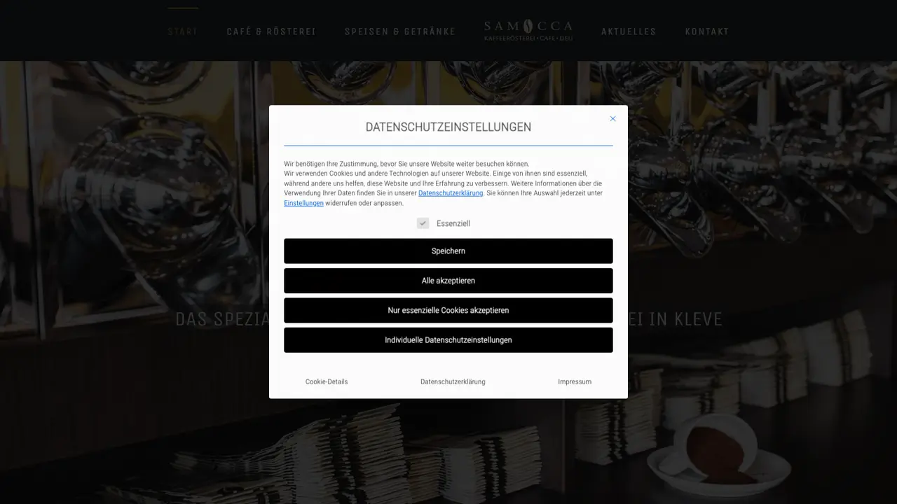 Website der Samocca Kleve