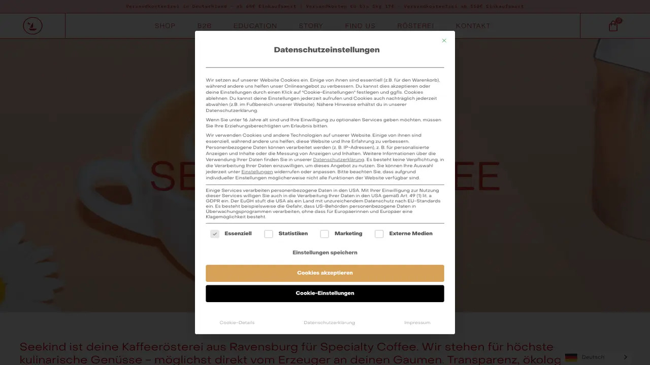 Website der SEEKIND