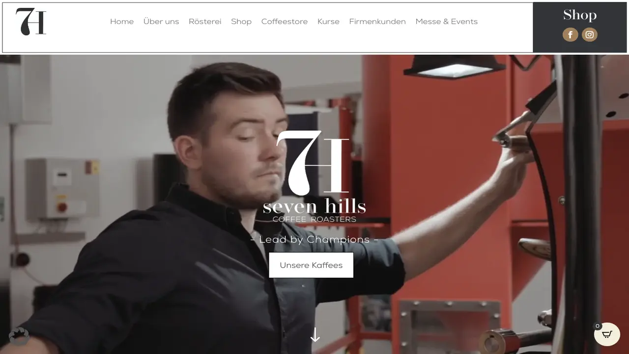 Website der Seven Hills Coffee Roasters