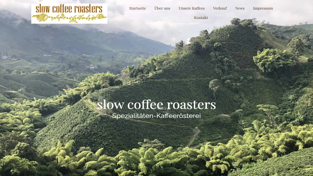 Website der Slow Coffee Roasters