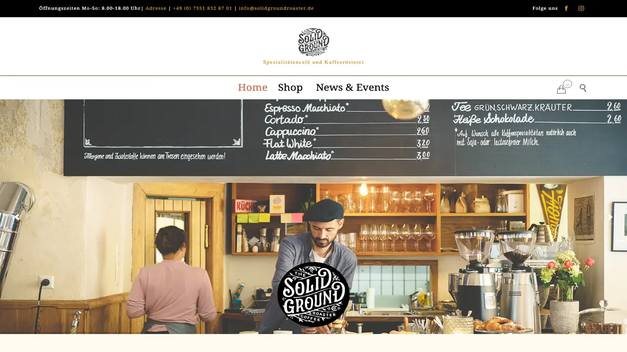 Website der Solid Ground