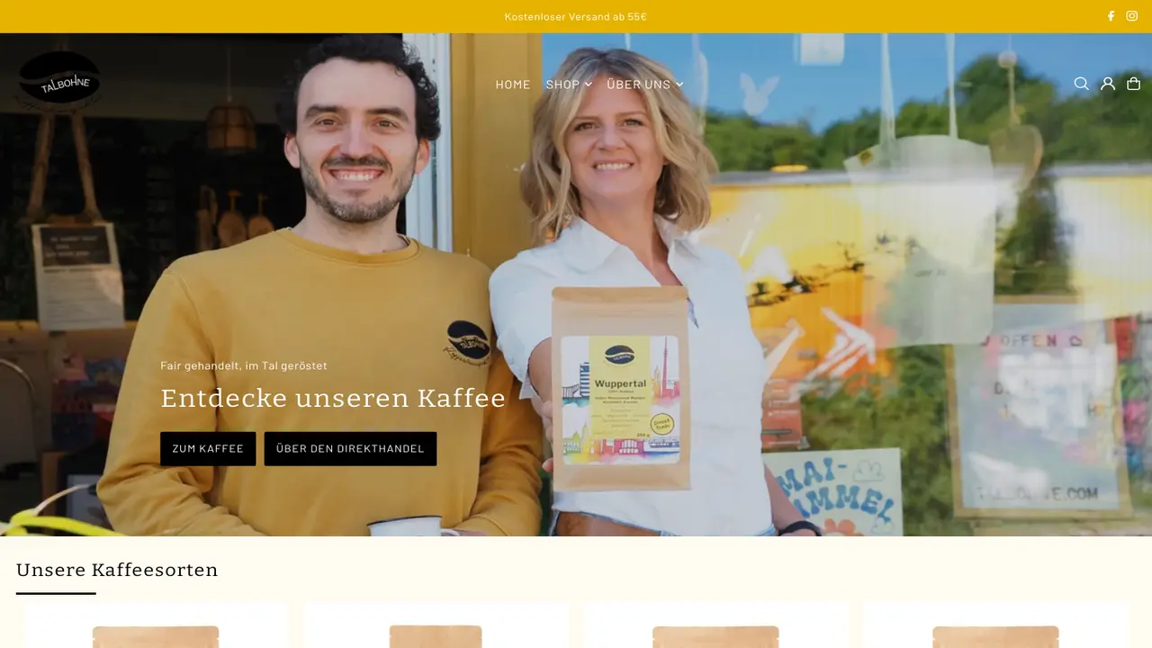 Website der Talbohne