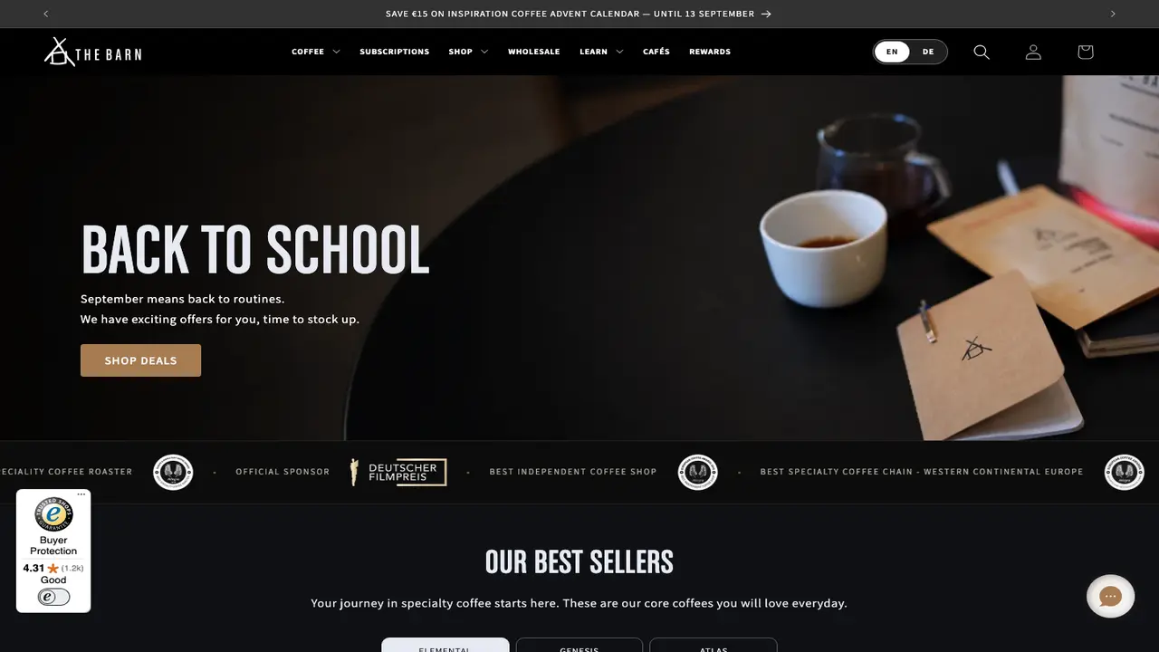 Website der THE BARN