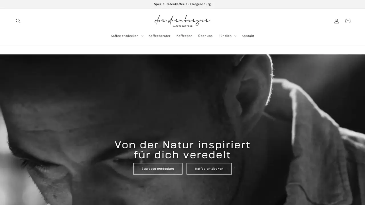 Website der The Dirnberger Coffee