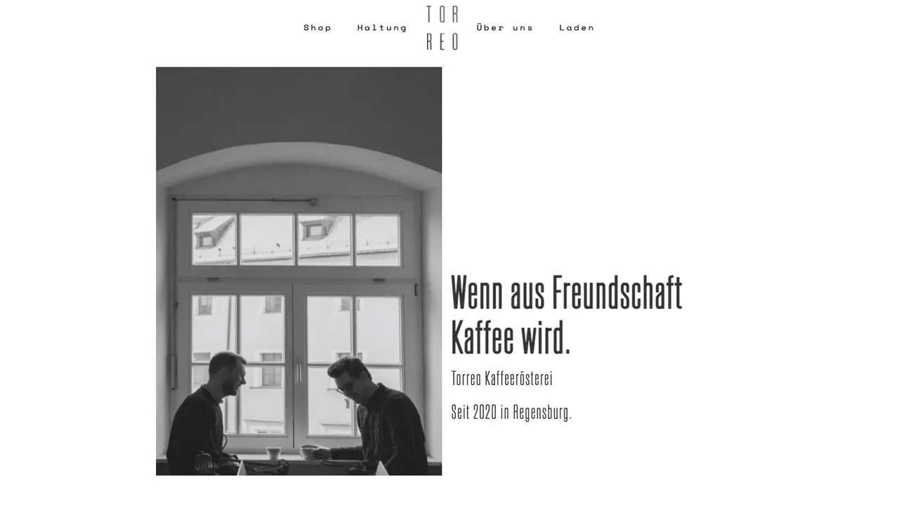 Website der Torreo Kaffeerösterei