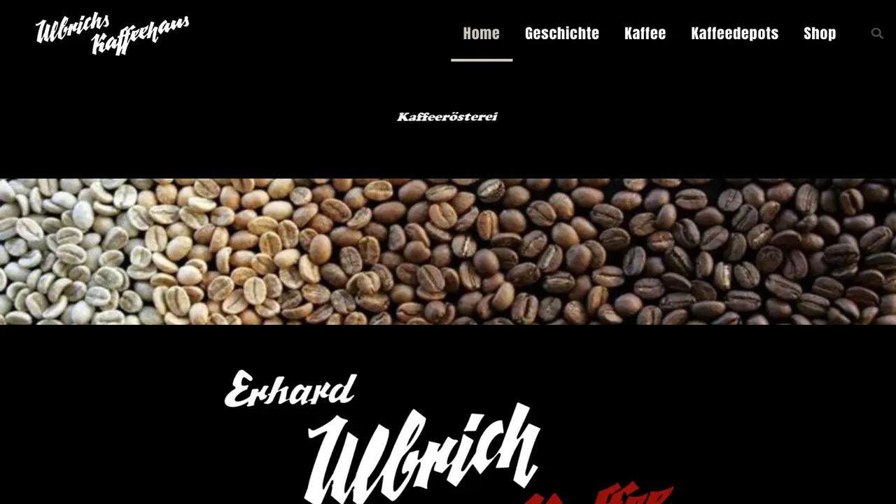 Website der Ulbrichs Kaffeehaus