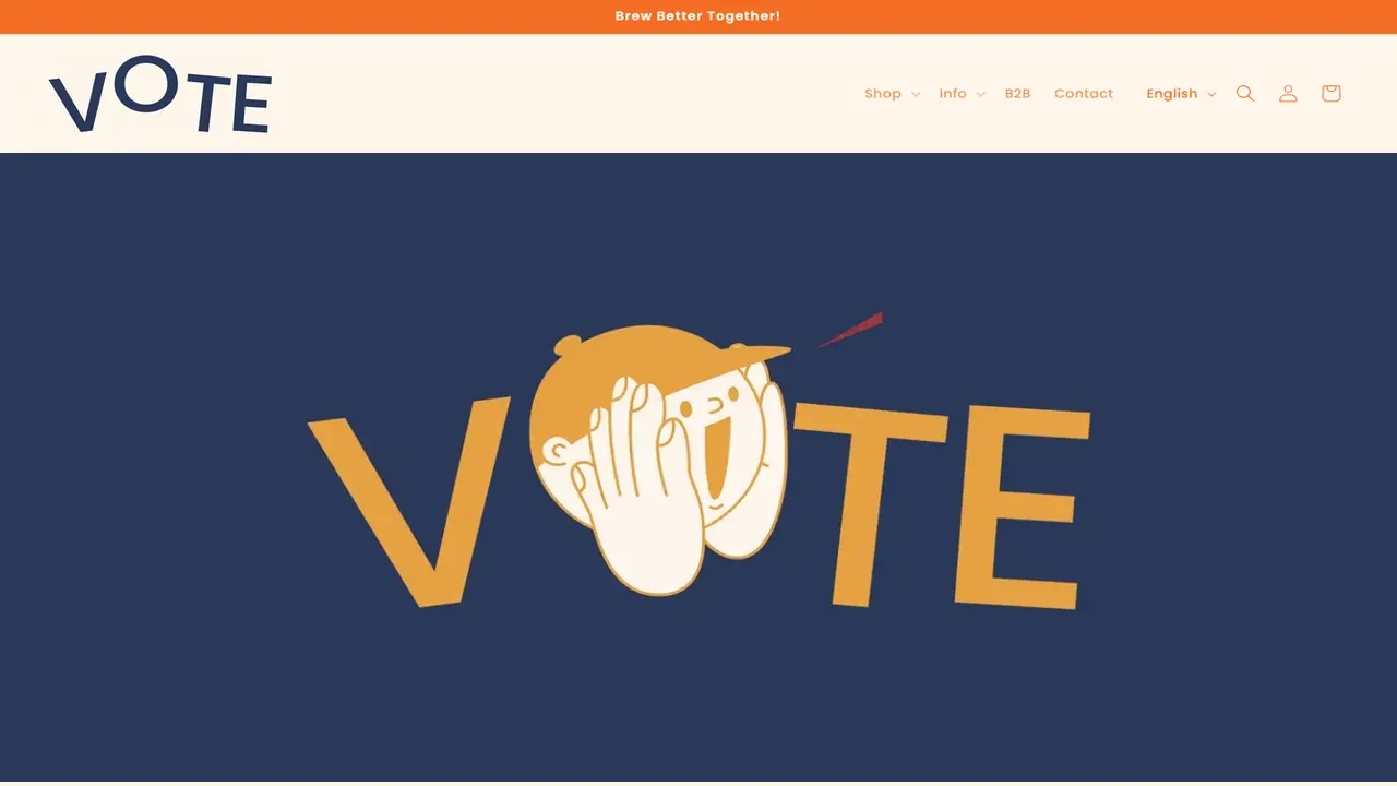 Website der Vote Coffee roasters