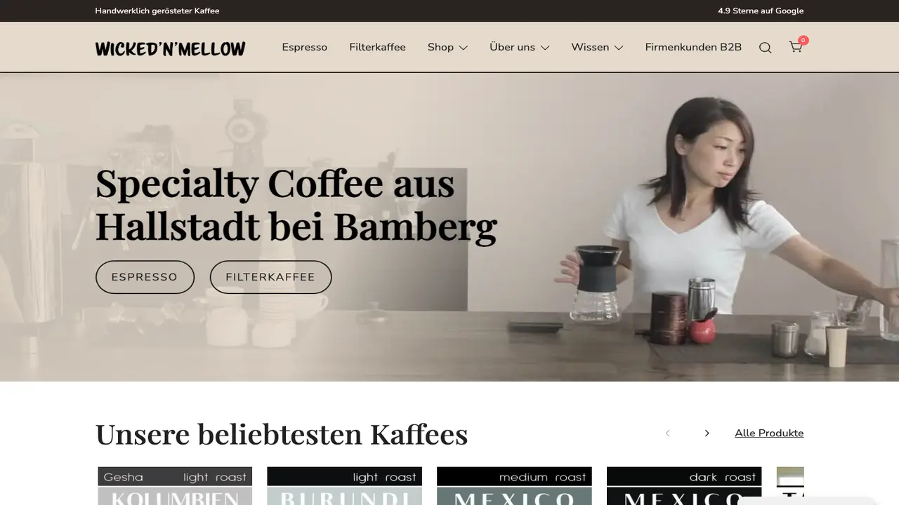 Website der Wicked´N´Mellow