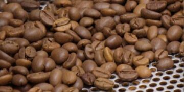 geroestete Kaffeebohnen