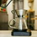 Barista preparing coffee with filter