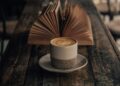 cup of coffee and book
