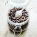 Jar of coffee beans