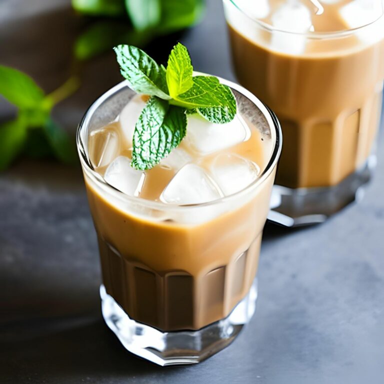 Kaffeerezept Eiskaffee mit Minze
