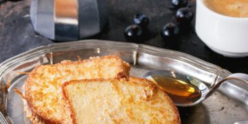 Toasts with espresso