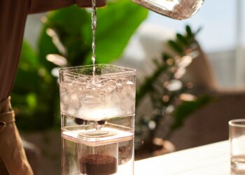 Barista Pouring Water in Coffee Maker