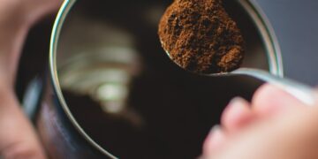 Coffee beans powder making barista fresh