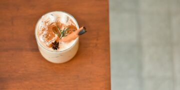 Coffee with cinnamon.