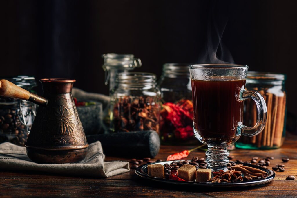 Spiced Coffee in Glass.