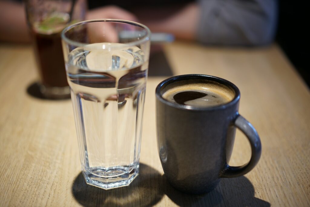 Water and coffee