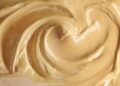 whipped coffee caramel dessert background