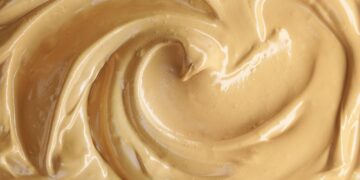 whipped coffee caramel dessert background